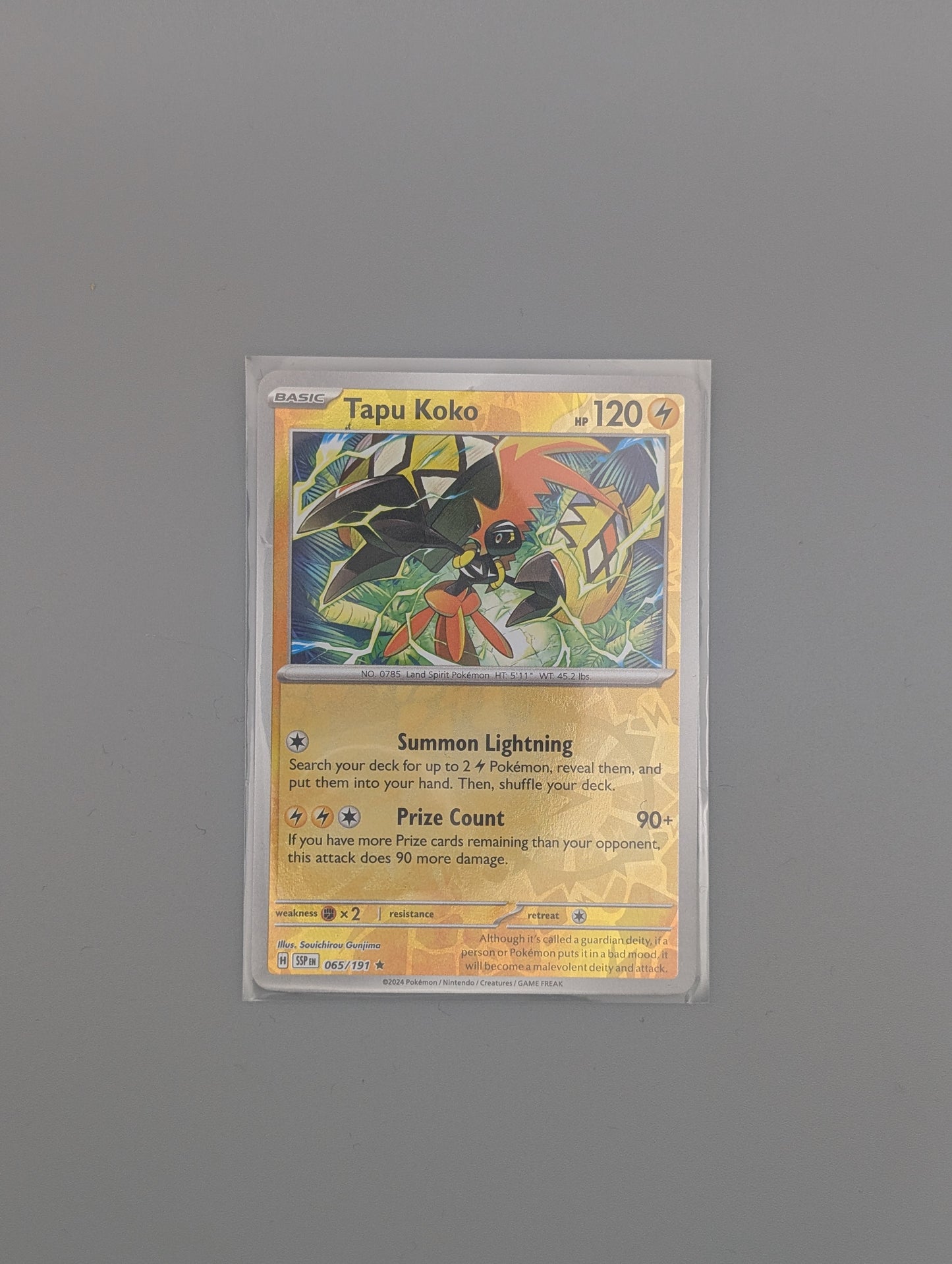 Tapu Koko 65/191 reverse holo- NM or better