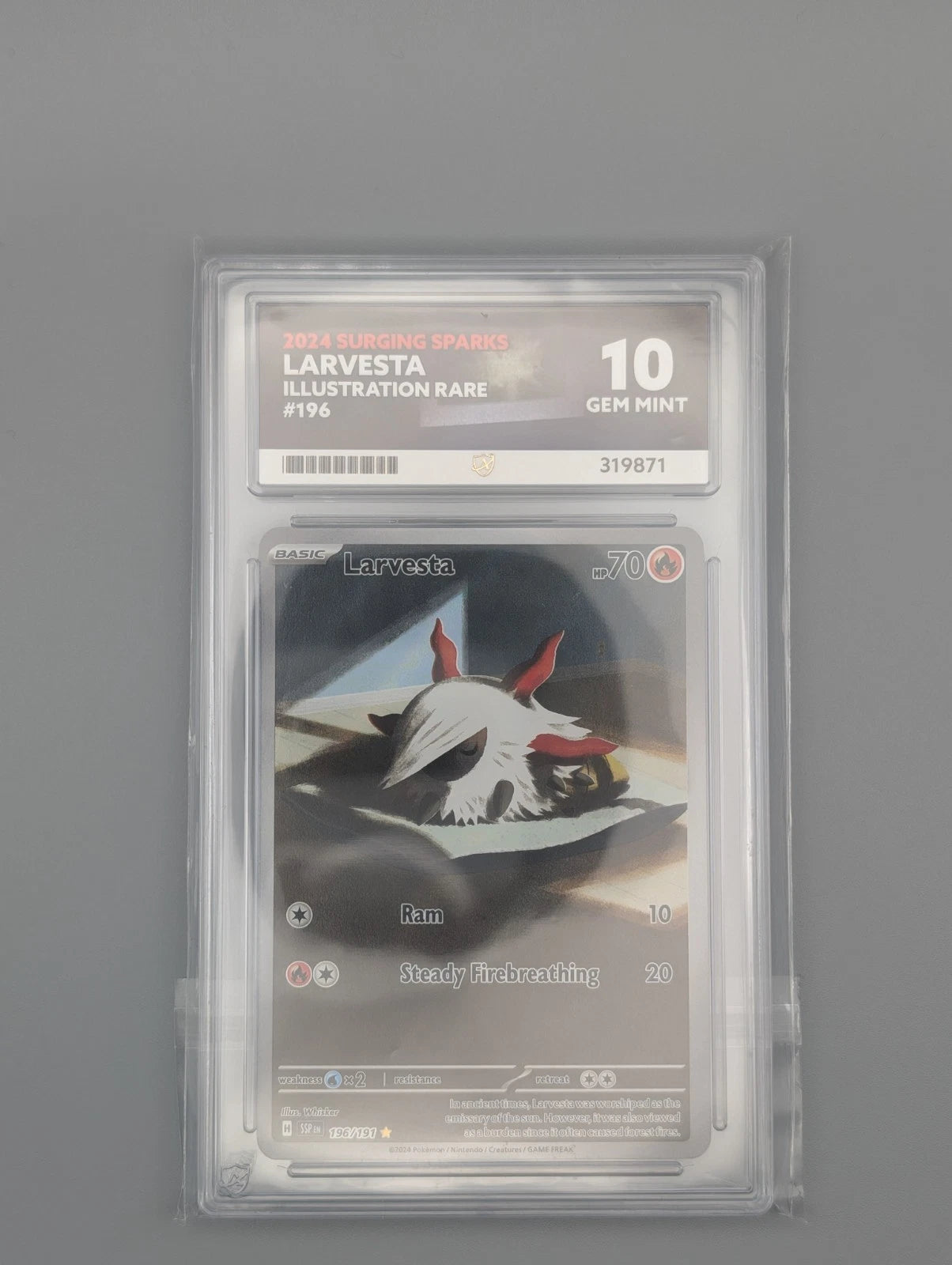 ACE 10/ Larvesta - Surging Sparks - 196/191 - Illustration Rare