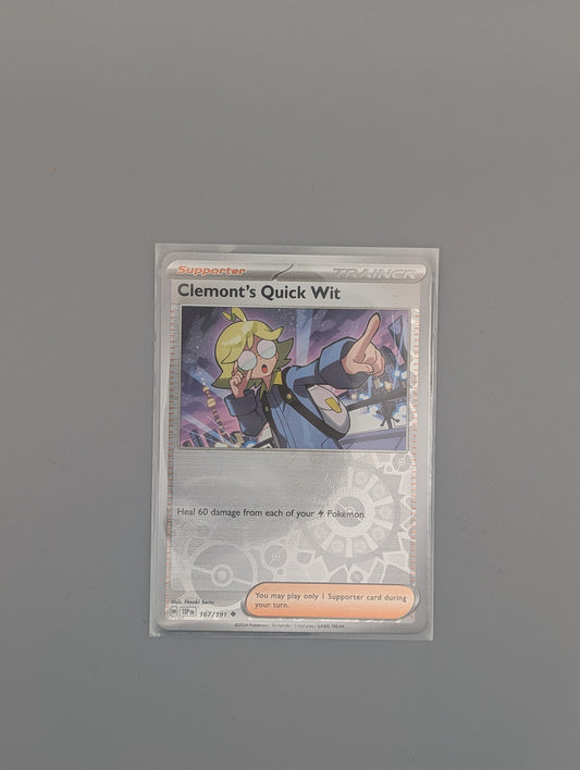 Clemonts quick wit 167/191 reverse holo- NM or better