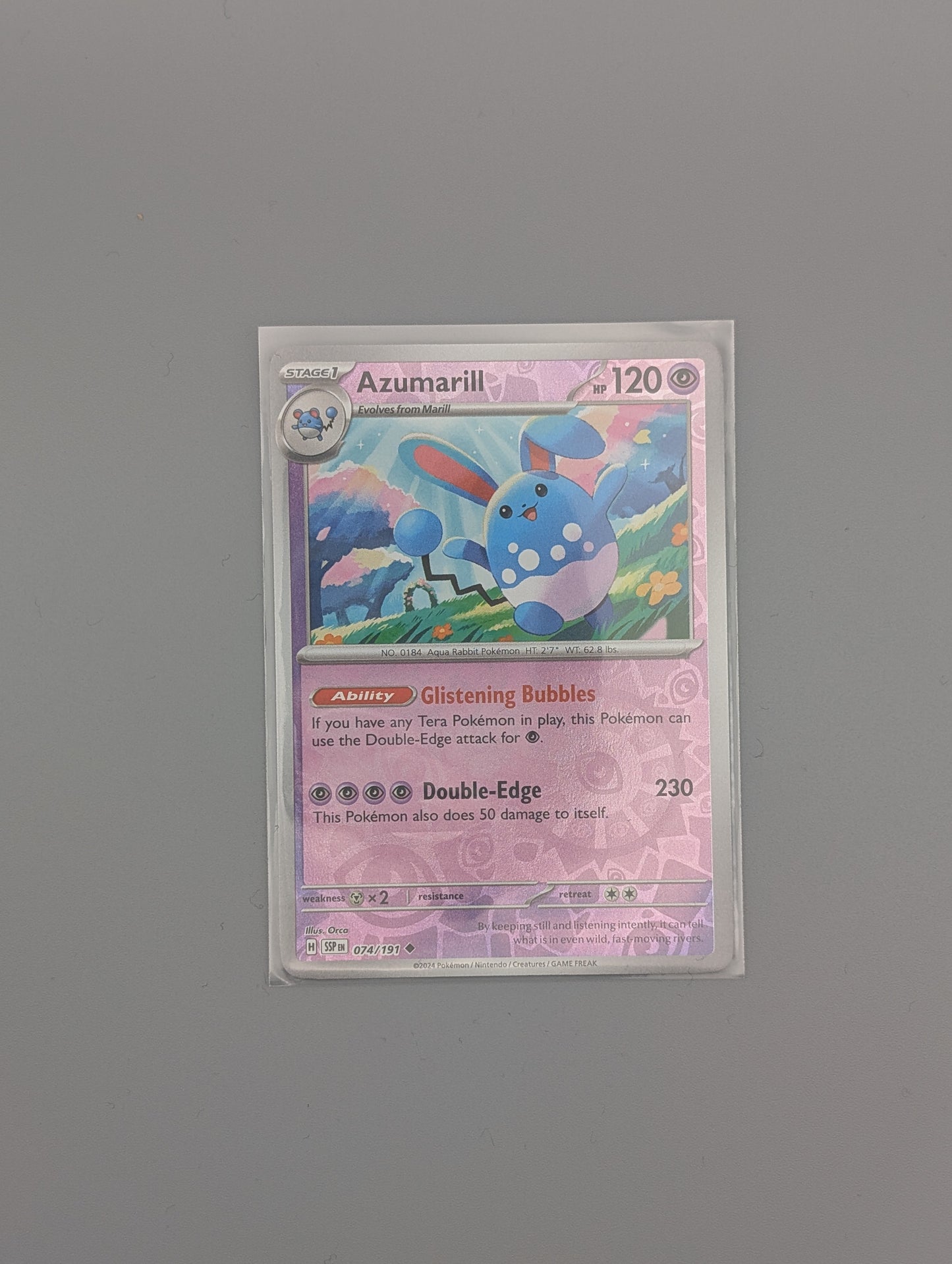 Azumarill 74/191 reverse holo- NM or better