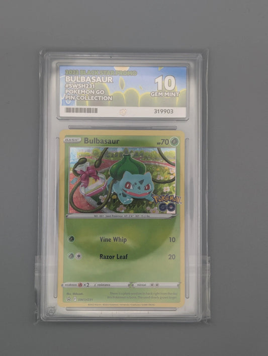 ACE 10/ Bulbasaur - Black Star Promo - SWSH231 - Pokemon GO Pin Collection